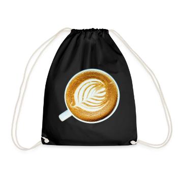coffee coffee cappuccino espresso2 - Drawstring Bag - black - Front