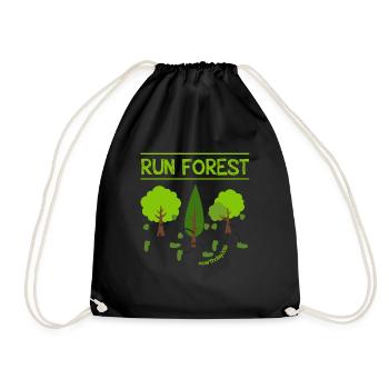 Lassen Sie Waldlauf-Tag der Erde 2018 Shirt - Geschenk laufen - Turnbeutel - Schwarz - Vorne