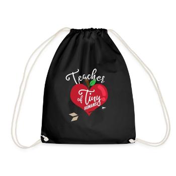 Lehrer Shirt - Herz Geschenk - Turnbeutel - Schwarz - Vorne