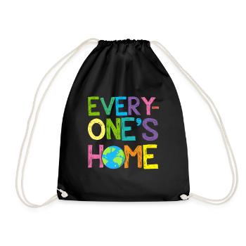 Earth Day Every One's Home Save Our Planet - Drawstring Bag - black - Front