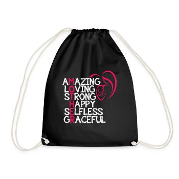Mother's Day - Drawstring Bag - black - Front
