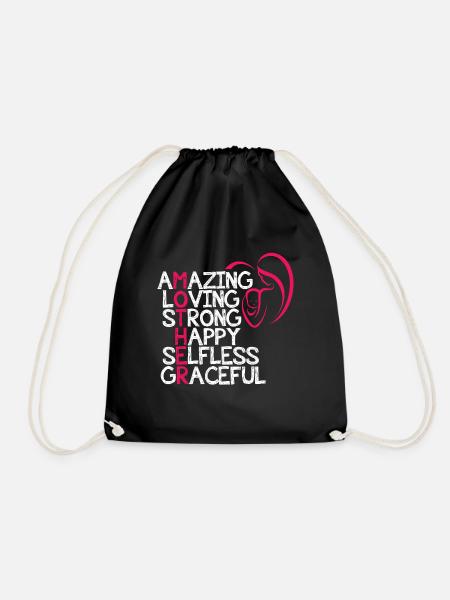 Mother's Day - Drawstring Bag - black