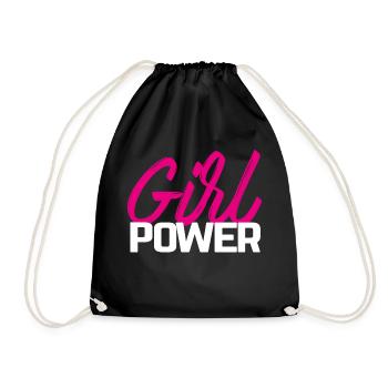 Girl Power - Turnbeutel - Schwarz - Vorne
