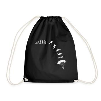 Chemise de parachutiste de cadeau T-shirt de parachutiste - Sac de sport léger - noir - Devant