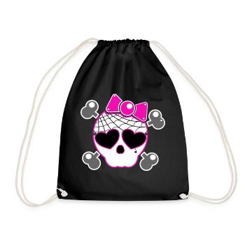 Skull Sweet Rockabilly - Turnbeutel - Schwarz - Vorne