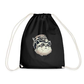 steampunk Cat - Sac de sport léger - noir - Devant