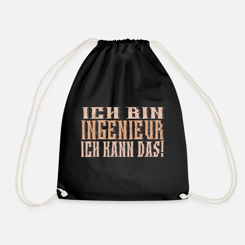 Ich bin Ingenieur - Turnbeutel - Schwarz