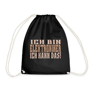 Ich bin Elektroniker - Turnbeutel - Schwarz - Vorne