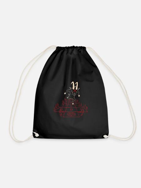 Devil dance on the fire - Drawstring Bag - black