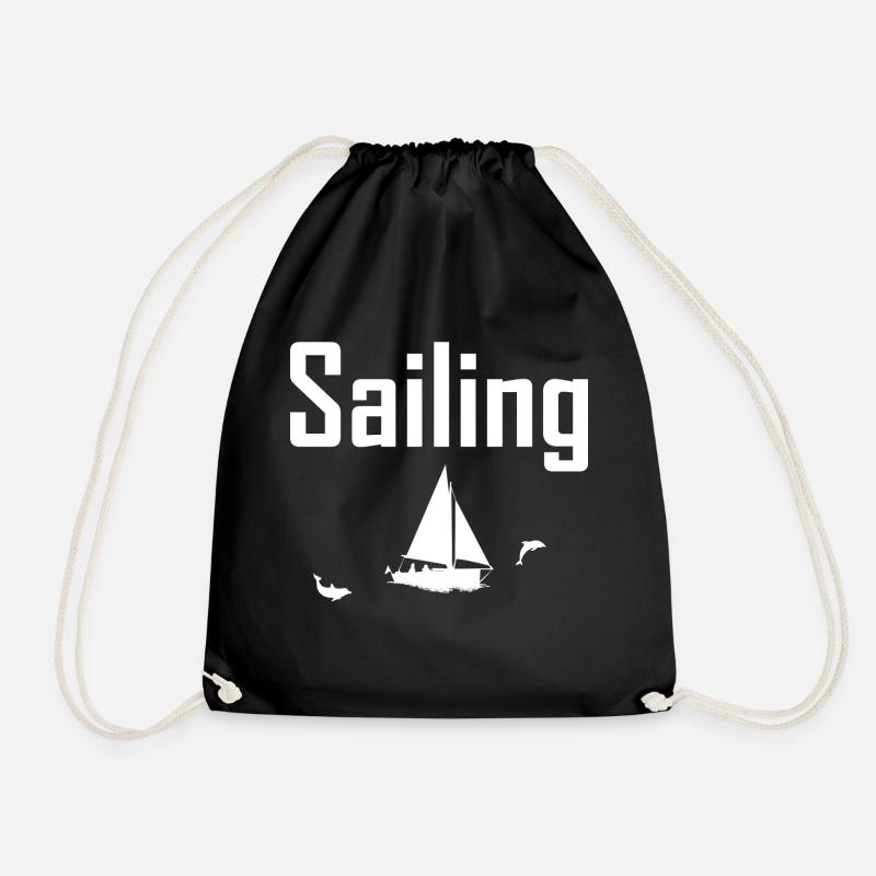 Sailing - Drawstring Bag - black