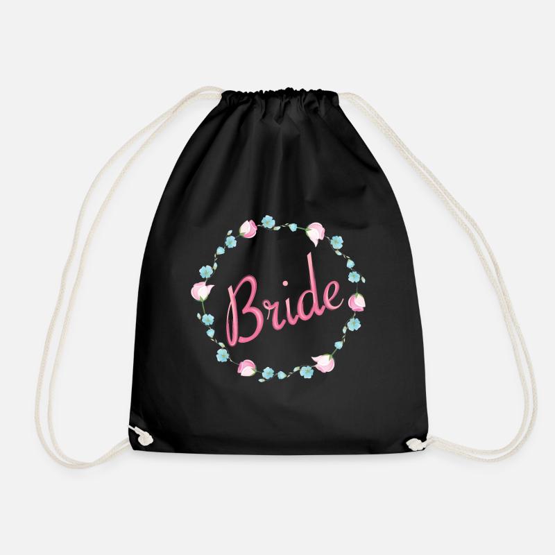 Bride - Drawstring Bag - black