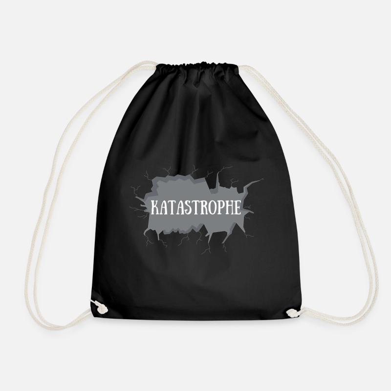 catastrophe - Drawstring Bag - black