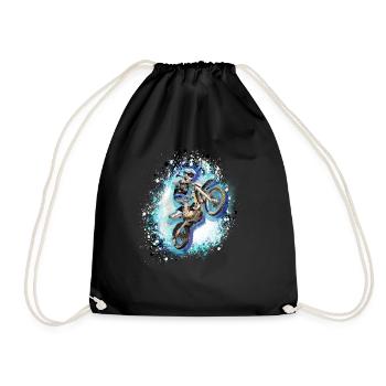 moto,motocycle, biker, graffiti, motocross - Sac de sport léger - noir - Devant