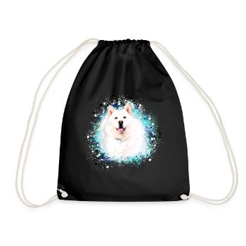 Samojede, Akita, Husky,chien, race de chien, graffiti - Sac de sport léger - noir - Devant