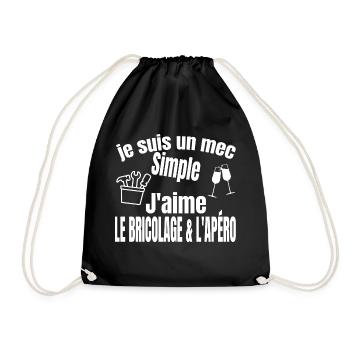 bricolage et apéro - Sac de sport léger - noir - Devant