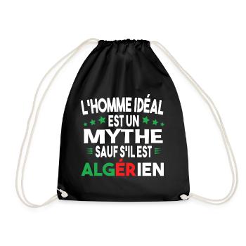 Algérien homme fier. Algérie. Cadeau t-shirt pays - Sac de sport léger - noir - Devant