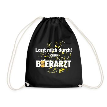 Bierarzt Party für Hopfen Bier Liebhaber Arzt - Turnbeutel - Schwarz - Vorne