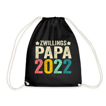 Werdender Papa 2022 - Turnbeutel - Schwarz - Vorne