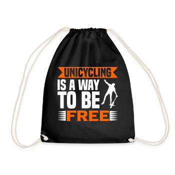 Unicycling Unicycling Unicycling Gift - Drawstring Bag - black - Front