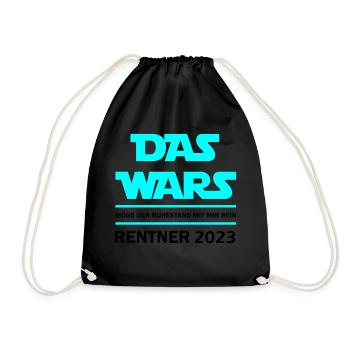 Das Wars Rentner 2023 - Turnbeutel - Schwarz - Vorne
