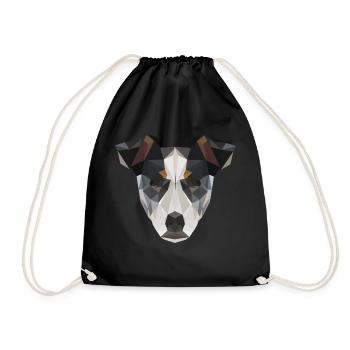 Russel Terrier - Turnbeutel - Schwarz - Vorne
