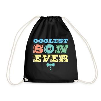 Coolest Son Ever Father Mother Brother Children - Drawstring Bag - black - Front