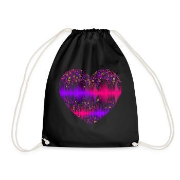 Égaliseur Coeur Musique Cadeau Musicien Soundwave - Sac de sport léger - noir - Devant