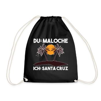 Du Maloche ich Santa Cruz - Turnbeutel - Schwarz - Vorne