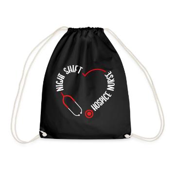 Infirmière de jour en soins palliatifs Stéthoscope Soins infirmiers - Sac de sport léger - noir - Devant
