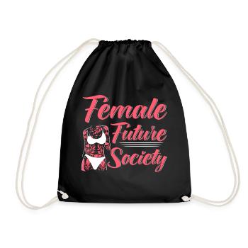 Female Future Society Feminist - Drawstring Bag - black - Front