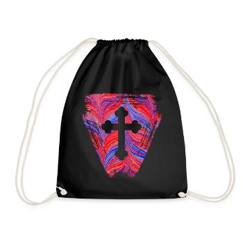 cross 4 e 279 - Drawstring Bag - black - Front