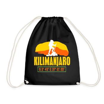 Mt. Kilimanjaro Cool Coordinates T-Shirt de randonnée - Sac de sport léger - noir - Devant