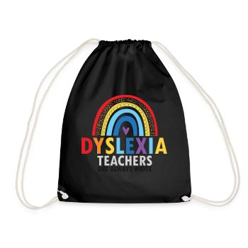 Enseignants de sensibilisation à la dyslexie et de dyslexie - Sac de sport léger - noir - Devant