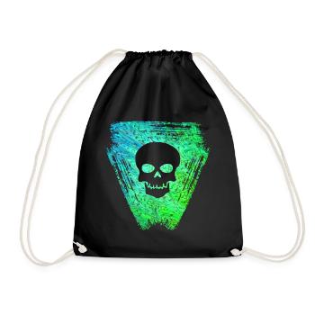 Skull 2 E 5 - Drawstring Bag - black - Front