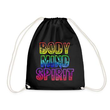 Yoga 9 Body Mind Spirit - Drawstring Bag - black - Front