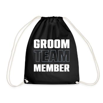 Groom Team - Drawstring Bag - black - Front