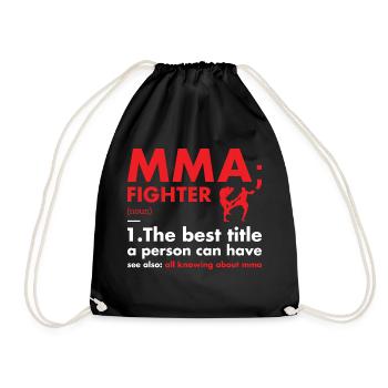 Sport Fighter Definition MMA - Turnbeutel - Schwarz - Vorne