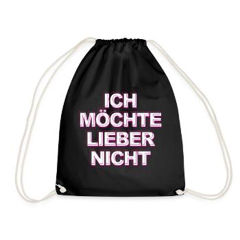 Bartleby der Schreiber - Ich möchte lieber nicht - Turnbeutel - Schwarz - Vorne