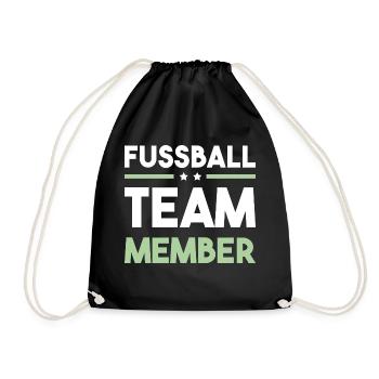 Fussball Team - Turnbeutel - Schwarz - Vorne