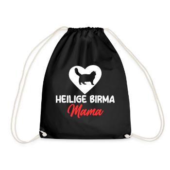Heilige Birma Katze - Turnbeutel - Schwarz - Vorne