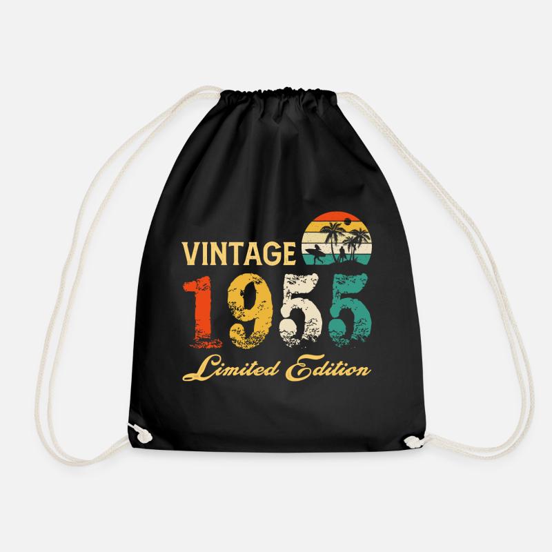 Vintage 1955 Limitierte Auflage Made in 1955 Geburtstag - Turnbeutel - Schwarz