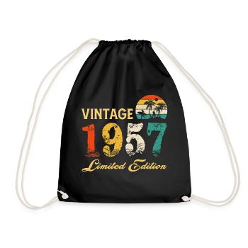 Vintage 1957 Edition Limitée Made In 1957 Anniversaire - Sac de sport léger - noir - Devant