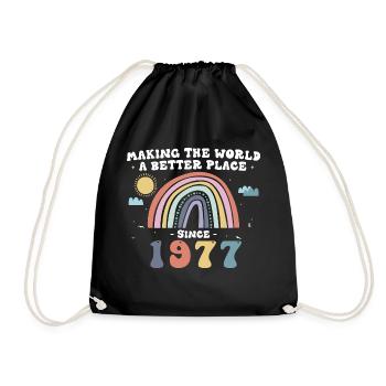 Rendre le monde meilleur depuis 1977, 46e - Sac de sport léger - noir - Devant