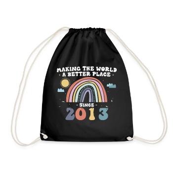 Making The World a Better Place depuis 2013, 10ème - Sac de sport léger - noir - Devant