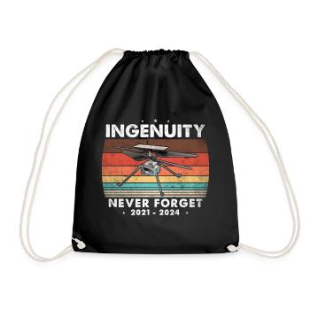 Ingenuity Never Forget - 2021 2024 - Drawstring Bag - black - Front