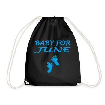 Baby für JUNI - Turnbeutel - Schwarz - Vorne