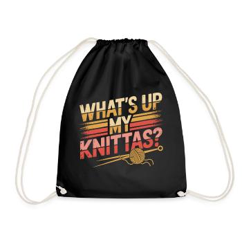 Humour créatif pour les amateurs de tricot - Sac de sport léger - noir - Devant
