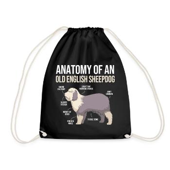 English Shepherd - Drawstring Bag - black - Front