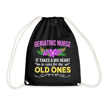 Nursing Home Geriatric Nurse Nurse - Drawstring Bag - black - Front