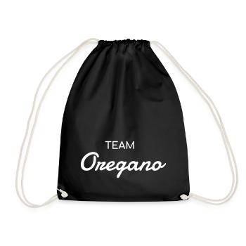 Team Oregano - Kräuter Liebhaber - Turnbeutel - Schwarz - Vorne